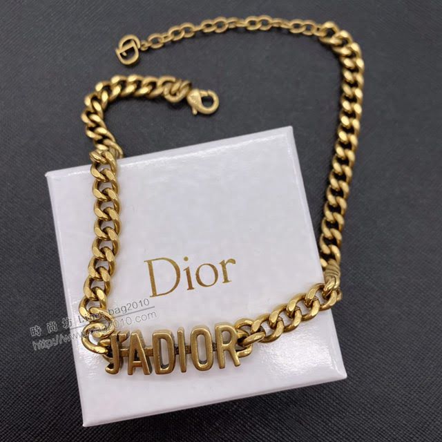 Dior飾品 迪奧經典熱銷款鏈條項鏈 2020新款字母款女款項鏈  zgd1218